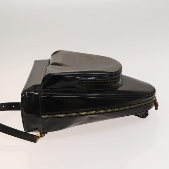 GUCCI Bamboo Shoulder Bag Enamel Black 003 2113 003 2113 - Picture 4 of 12